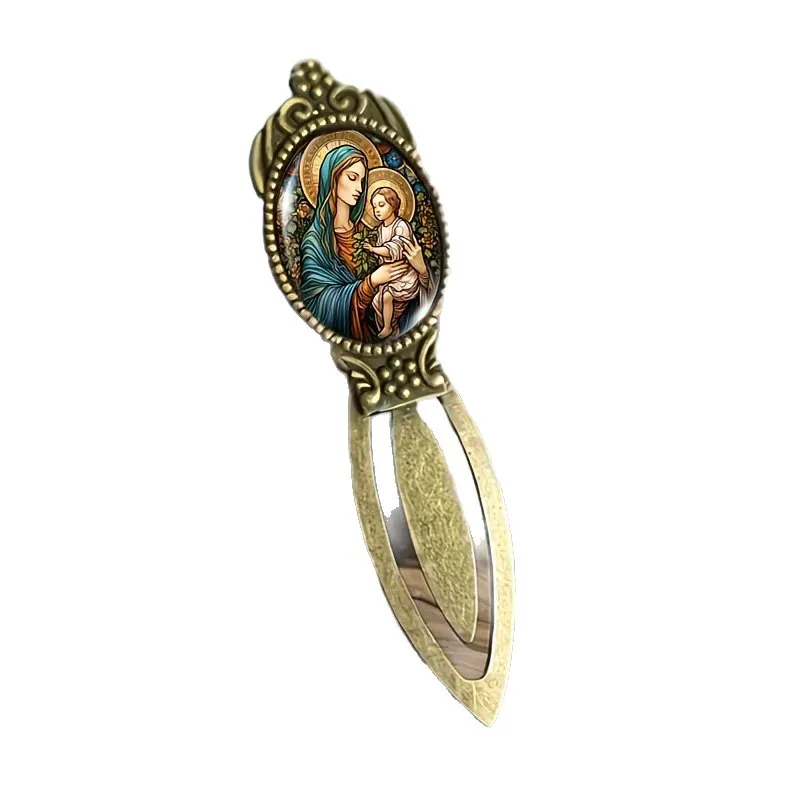 Stylish Our Lady Bookmark – Modern Virgin Mary Design, Unique Religious Gift for Book Lovers, Unisex Reading Accessory